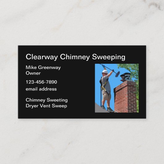 Chimney Sweepサービス 名刺 (正面)