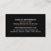 Chimney Sweepロゴデザイン、Chimney Sweep 名刺 (裏面)