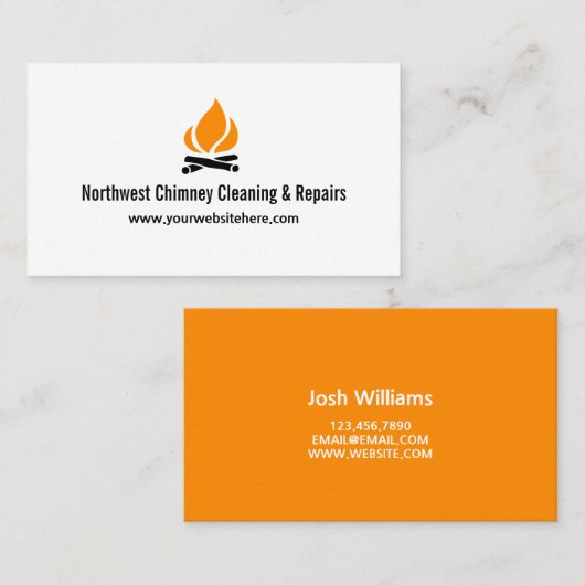 Chimney Sweep Cleaning & Repairs 名刺 (正面/裏面)