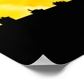 chimney sweep silhouette on the rooftop ポスター (角)