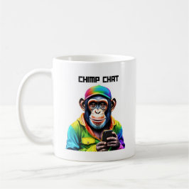 Chimpおもしろいチャット – チンパンジーと電話 – コーヒーマグカップ