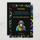 Chimpチャット – チンパンジーと電話 –  招待状 (正面/裏面)