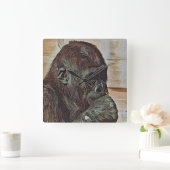 CHIMP ART スクエア壁時計 (ホーム)