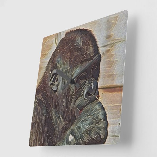 CHIMP ART スクエア壁時計 (傾斜)