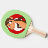 Chimp cartoon ping pong paddle 卓球ラケット (横)
