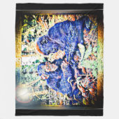 Chimp & Gorilla Cooperation 01 フリースブランケット (正面)