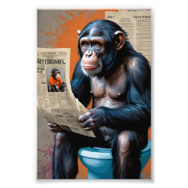 Chimp King in ポップ・アートの Art -はっきりした現実主義とダイナミック フォトプリント