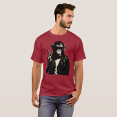 Chimp Rebel Peace Sign Leather Tシャツ (正面フル)