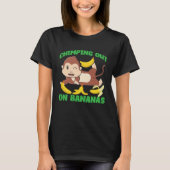 Chimpanzee Chimping Out On Bananas Tシャツ (正面)