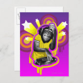 Chimpanzee DJ ポストカード (正面/裏面)