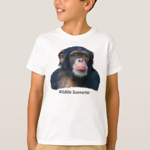 CHIMPANZEE II野生生物サポーターTシャツ Tシャツ