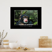 Chimpanzee LEADERSHIP Motivational Art Poster ポスター (キッチン)