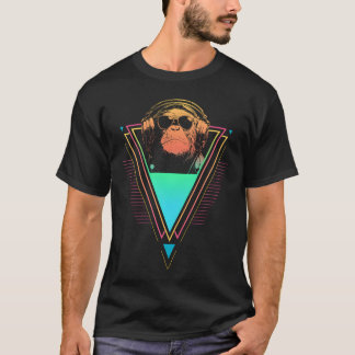 Chimpanzee Vaporwave Synthwave 90s 80s Sunset gift Tシャツ