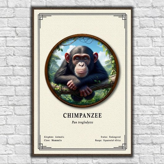 Chimpanzee Zoology Series ポスター