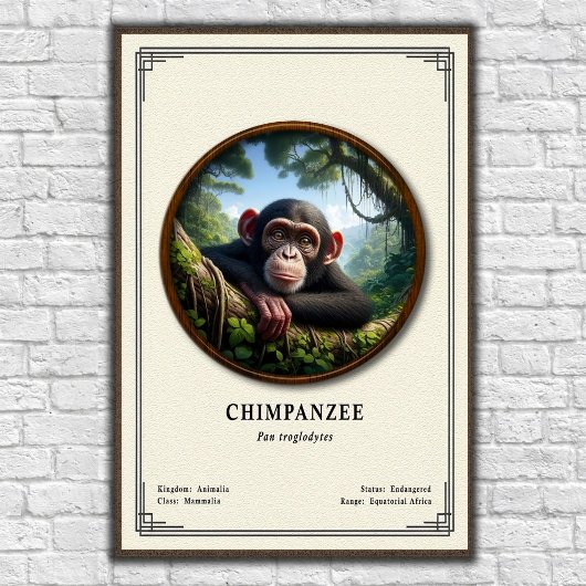Chimpanzee Zoology Series ポスター