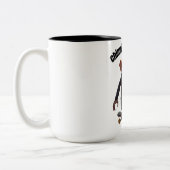 Chimpin ain't easy funny monkey coffee mug ツートーンマグカップ (左)