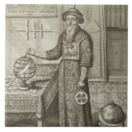 「ChinからのヨハンアダムSchallフォンBell (1591-1666年) タイル (正面)