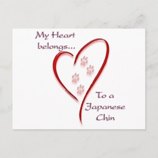 Chin日本のハート所属 ポストカード (正面)