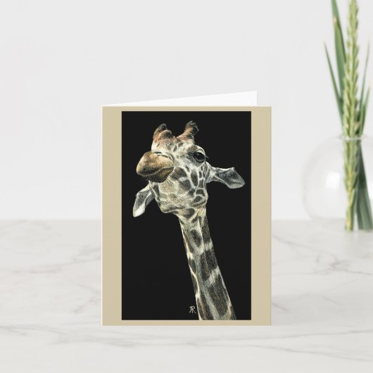 "Chin Up" - Giraffe Card カード (正面)