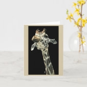 "Chin Up" - Giraffe Card カード (黄色い花)