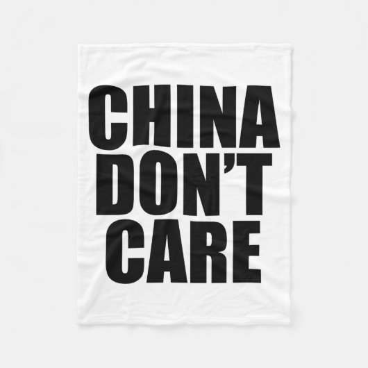 China Dont Care  フリースブランケット (正面)