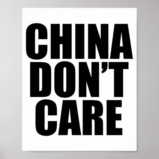 China Dont Care  ポスター (正面)