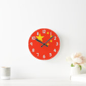 China Flag Wall Clock - Flag of China ラウンド壁時計 (ホーム)