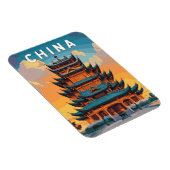 China Illustration Travel Art Vintage マグネット (右側)