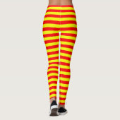 china kyrgyzstan spain flag stripes red yellow pat レギンス (裏面)