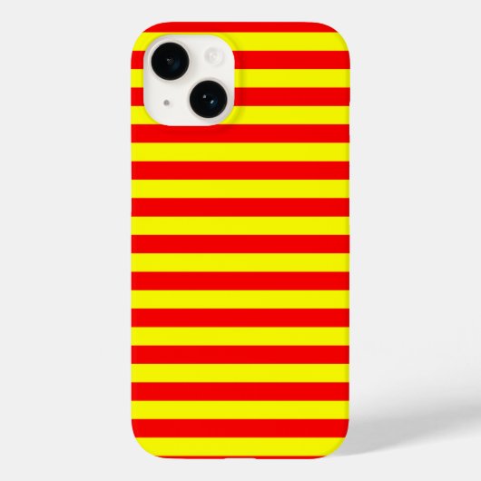 china kyrgyzstan spain flag stripes red yellow pat Case-Mate iPhoneケース (裏面)