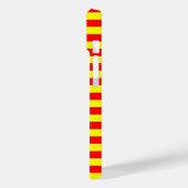china kyrgyzstan spain flag stripes red yellow pat Case-Mate iPhoneケース (裏面 / 左)
