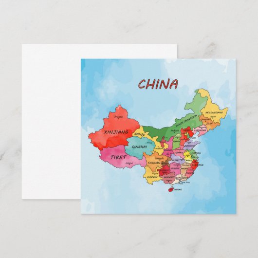 China Map 招待状 (正面/裏面)
