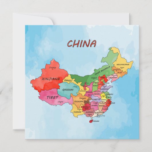 China Map 招待状 (正面)