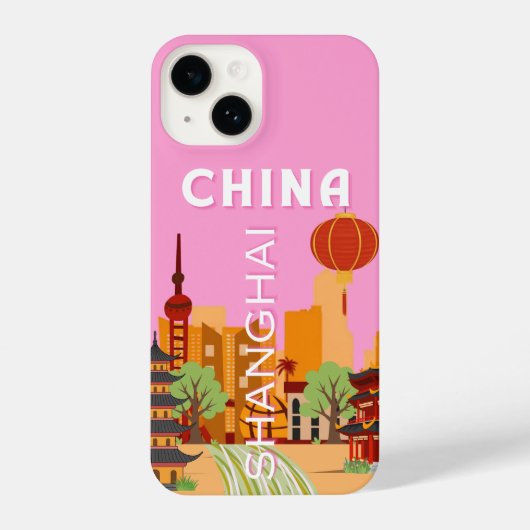 China Shanghai Travel Art iPhoneケース (裏面)