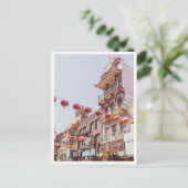 China Town Red Lanterns San Francisco Photo Blank ポストカード (スタンド正面)