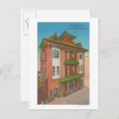 ChinatownのCAKong Chaw Templeサンフランシスコ ポストカード (正面/裏面)