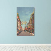 ChinatownのCAStreetシーン キャンバスプリント (インサイチュ (ウッドフロア))