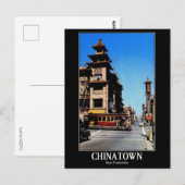 Chinatown，サンフランシスコ，カリフォルニア，ヴィンテージ ポストカード (正面/裏面)