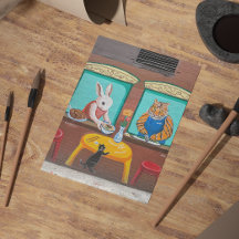 Chinatown NYCポストカード – アニマルウォール絵を描ズ