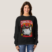 Chinazilla  Catzilla Cat Graphic  Cats スウェットシャツ (正面フル)