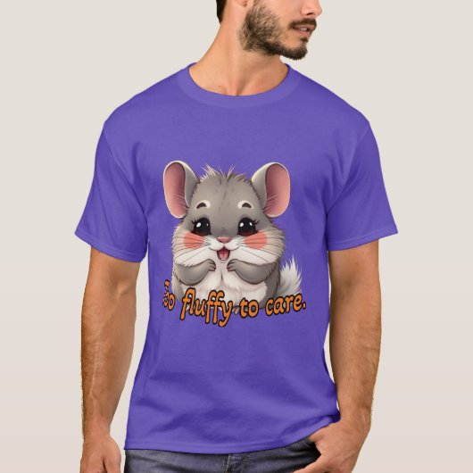 Chinchilla：ふわふわ過気にぎ。 Tシャツ (正面)