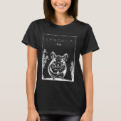 Chinchilla Chinese Hanzi Long Hair Short Tail Chin Tシャツ (正面)