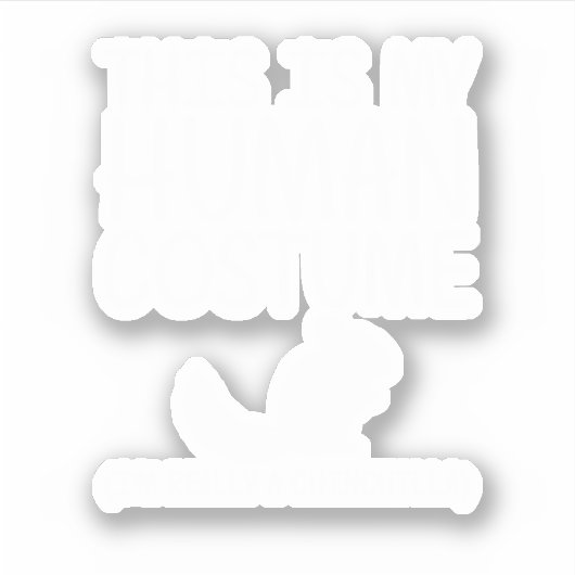 Chinchilla Easy Halloween Human Costume Rodent. Pe シール (正面)