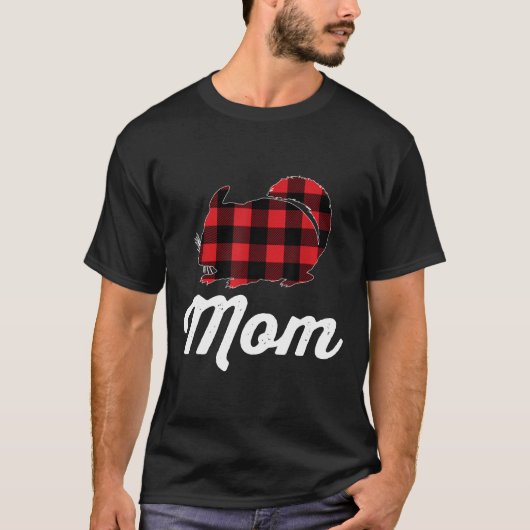 Chinchilla Mom Lover Red Plaid Rodent Pet Owner Ga Tシャツ (正面)