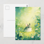 Chinchilla Sitting in Sunny Green Meadow ポストカード (正面/裏面)