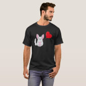 Chinchilla With Heart Balloon Valentines Day Love  Tシャツ (正面フル)