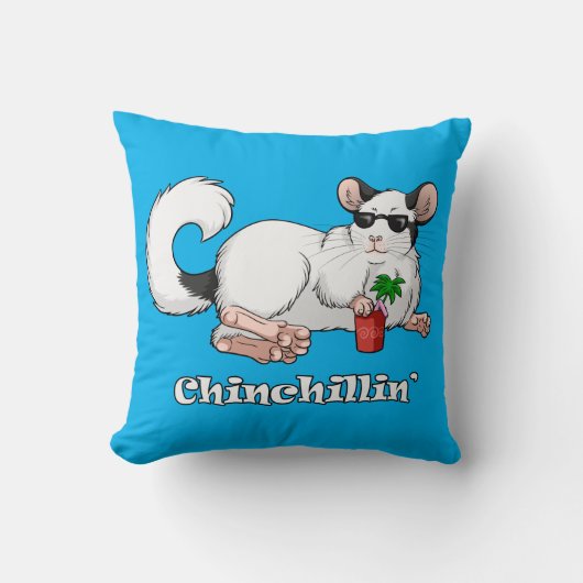 Chinchillinの投球のクッション41 cm X 41 cm クッション (正面)