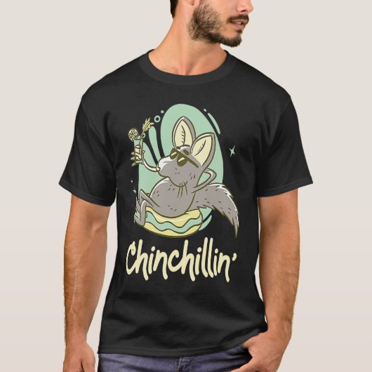 Chinchillin'   Chinchilla Tシャツ (正面)