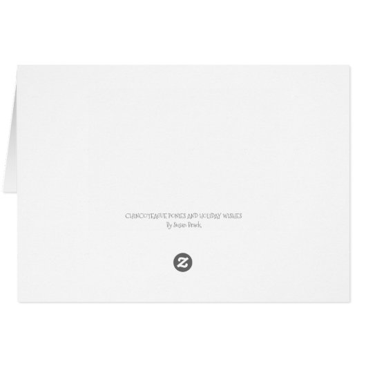 CHINCOTEAGUEポニークリスマスグリーティングカー空白のド (裏面横)