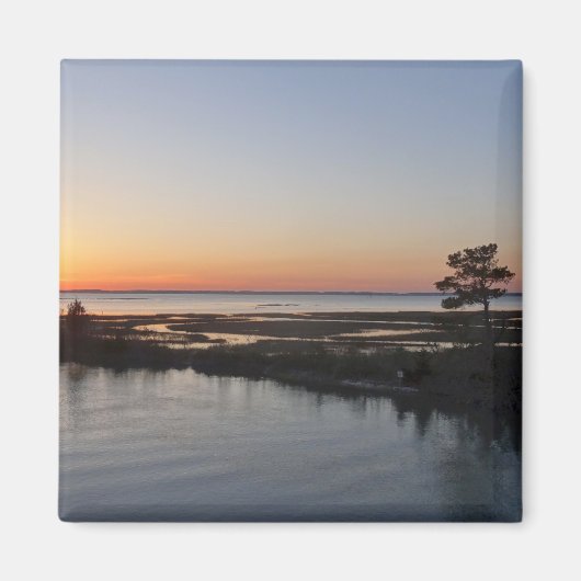 Chincoteague Sunset I Virginia Landscape マグネット (正面)